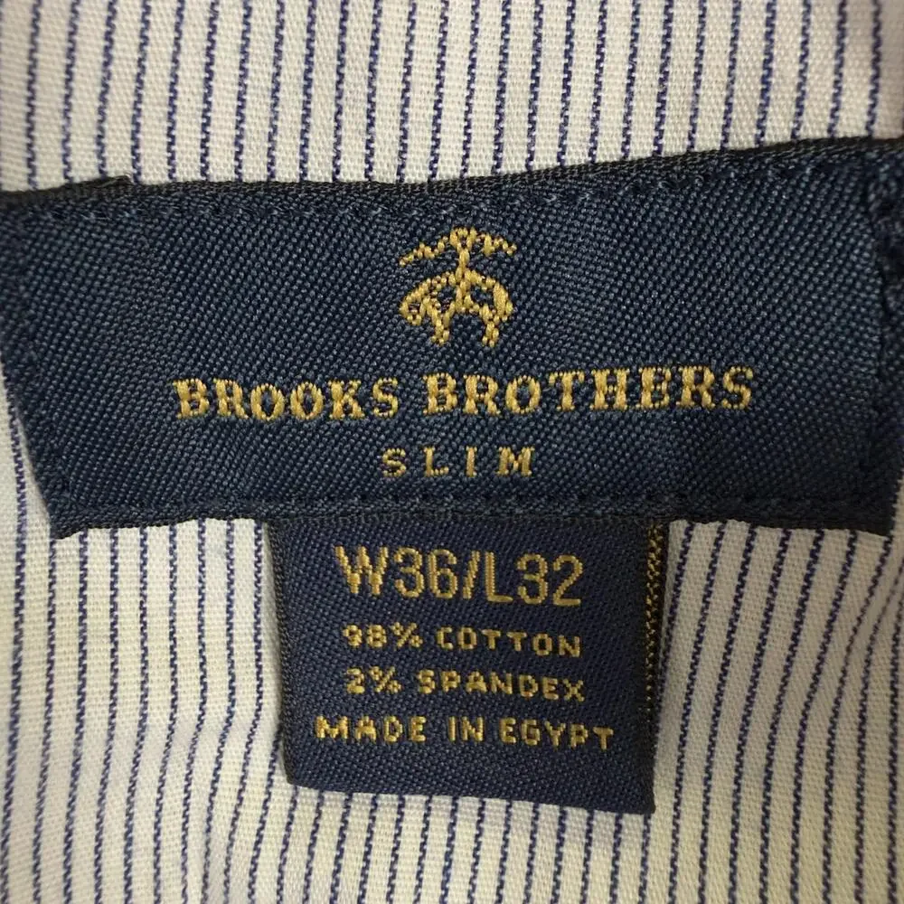 BROOKS BROTHERS Slim Fit Jeans Stretch Denim Brick Red Logo Pocket Fits 36x31